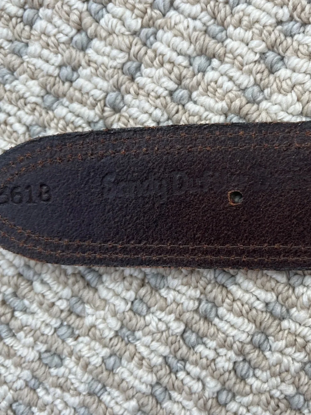 Vintage Sandy Duftler Designs Brown Leather Statement Belt